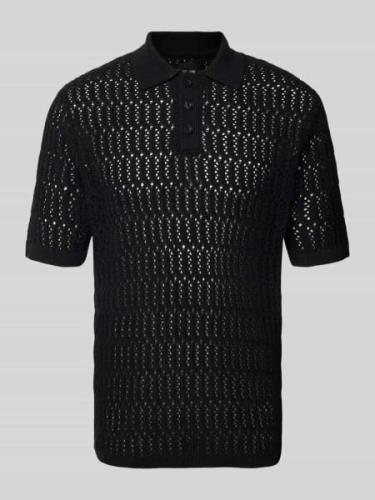 Only & Sons Poloshirt mit Lochstickerei Modell 'CHARLES' in Black, Grö...