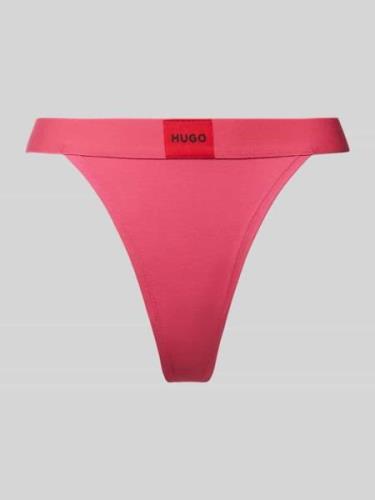 HUGO String mit Label-Patch Modell 'Red Label' in Pink, Größe L