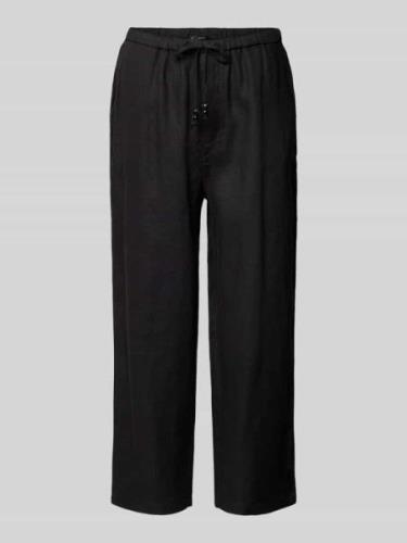 Mango Leinenhose aus reinem Leinen in Black, Größe L