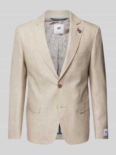 ATELIER TORINO Sakko mit Applikation Modell 'Tito' in Beige, Größe 48