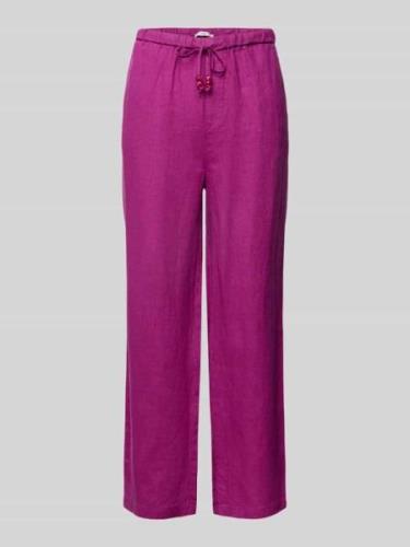 Mango Leinenhose aus reinem Leinen in Pink, Größe S