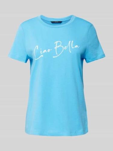 Vero Moda T-Shirt mit Schriftzug Modell "Bonnie" in Ocean, Größe L