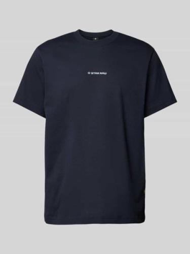 G-Star Raw T-Shirt mit Label-Print in Dunkelblau, Größe M