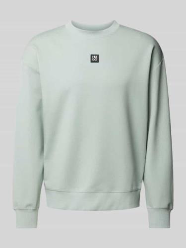 HUGO Sweatshirt mit Label-Badge Modell 'Dettil' in Mint, Größe S