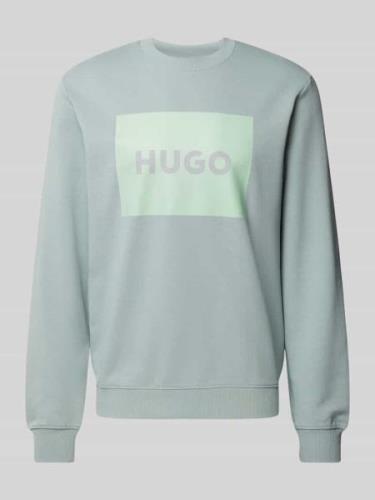 HUGO Sweatshirt mit Label-Print Modell 'DURAGOL' in Mint, Größe S