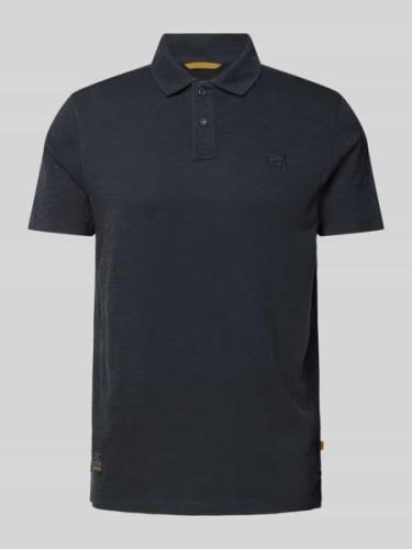 camel active Poloshirt mit Label-Stitching in Anthrazit, Größe XXL