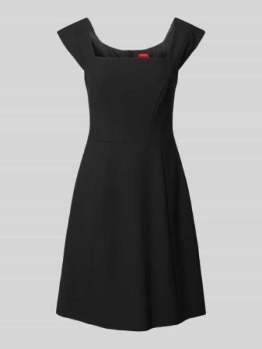 HUGO Knielanges Kleid mit Karree-Ausschnitt Modell 'KINTI' in Black, G...