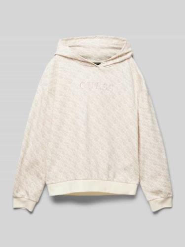 Guess Oversized Hoodie mit Label-Stitching Modell 'ACTIVE' in Ecru, Gr...