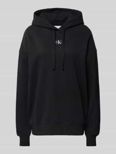 Calvin Klein Jeans Oversized Hoodie mit Label-Patch in Black, Größe M