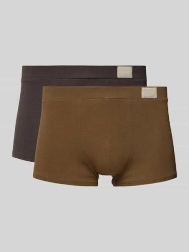 Sloggi Trunks mit Teilungsnähten im 2er-Pack in Khaki, Größe L