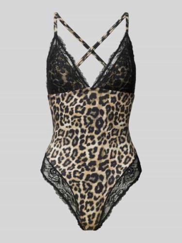 Guess Body mit Spitzenbesatz Modell 'LILY' in Black, Größe L