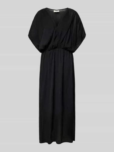 FREE/QUENT Kleid mit V-Ausschnitt Modell 'Noeli' in Black, Größe L