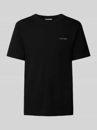 CK Calvin Klein T-Shirt mit Label-Print Modell 'ENLARGED' in Black, Gr...