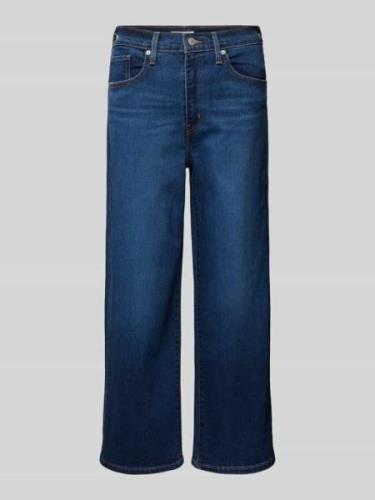 Levi's® 300 High-Rise Wide Leg Jeans mit verkürztem Schnitt in Dunkelb...