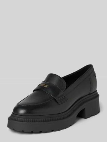 Guess Loafer aus reinem Leder mit Label-Details Modell 'FINDA' in Blac...