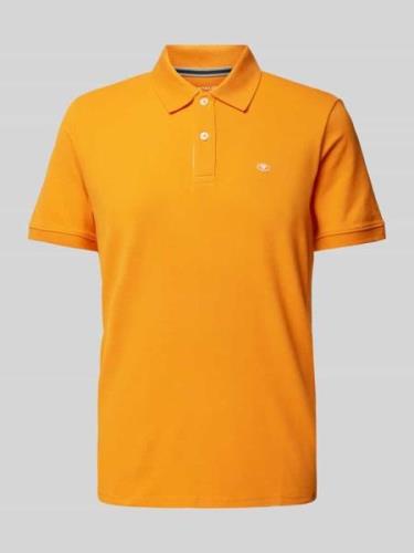 Tom Tailor Poloshirt mit Label-Detail in Orange, Größe M