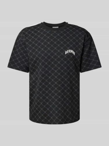 REVIEW T-Shirt mit Logo-Print in Black, Größe L