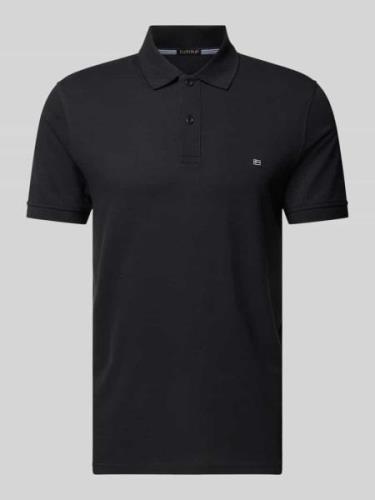 Christian Berg Men Poloshirt mit Label-Detail in Black, Größe XL