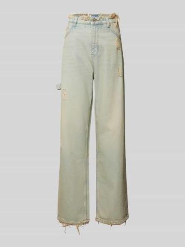 Hugo Blue Loose Fit Jeans im 5-Pocket-Design Modell 'Getara' in Hellbl...