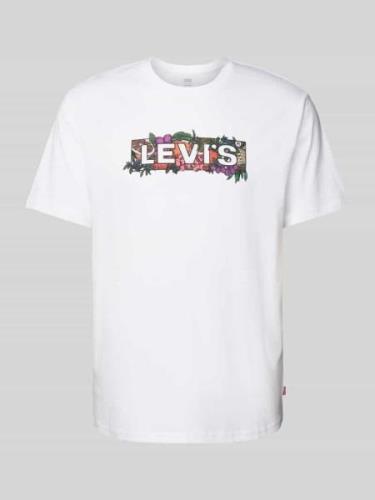 Levi's® T-Shirt mit Logo-Print in Weiss, Größe L