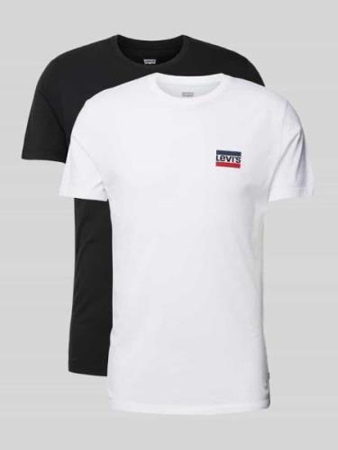 Levi's® T-Shirt mit Label-Print im 2er-Pack in Black, Größe M