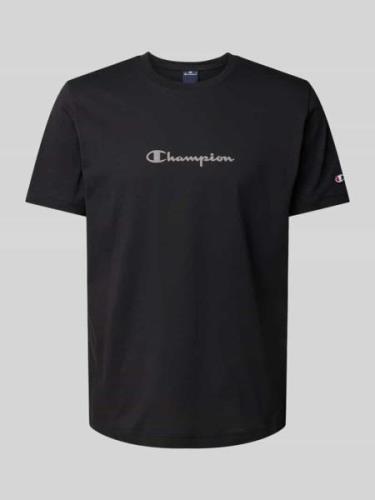 CHAMPION Oversized T-Shirt mit Label-Print in Black, Größe XS