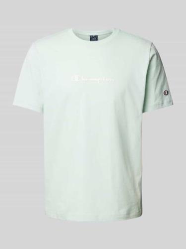 CHAMPION Oversized T-Shirt mit Label-Print in Hellgruen, Größe XS