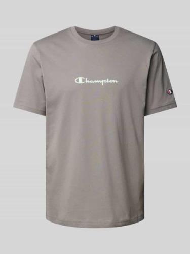 CHAMPION Oversized T-Shirt mit Label-Print in Anthrazit, Größe XS