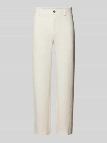 Mango Leinenhose mit Gesäßtaschen in Offwhite, Größe 44