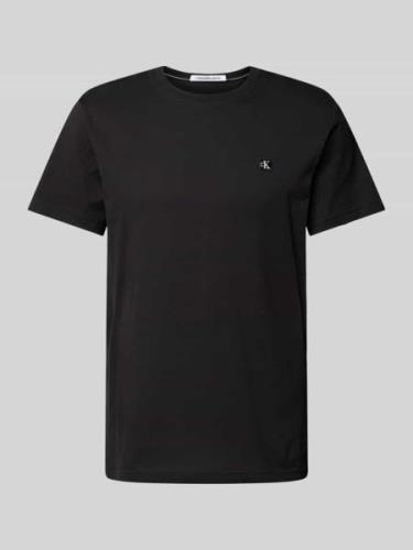 Calvin Klein Jeans T-Shirt mit Label-Badge in Black, Größe S