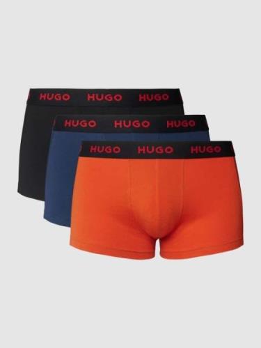 HUGO Trunks mit elastischem Bund im 3er-Pack in Orange, Größe XS