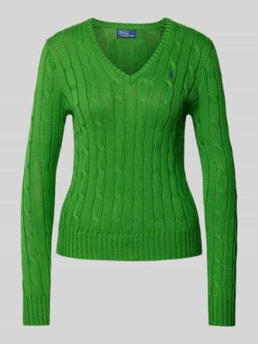 Polo Ralph Lauren Strickpullover mit Zopfmuster Modell 'KIMBERLY' in S...