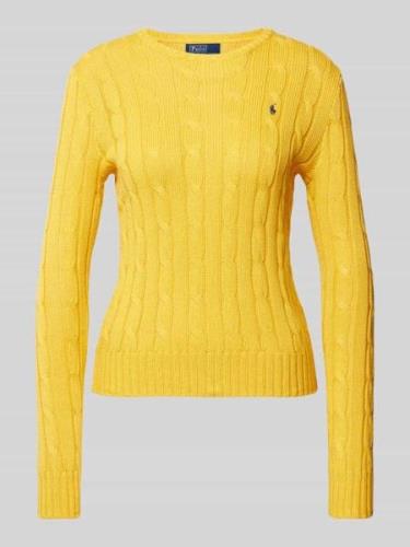 Polo Ralph Lauren Strickpullover mit Zopfmuster Modell 'JULIANNA' in B...