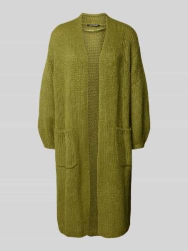 Luisa Cerano Longcardigan mit aufgesetzten Taschen in Grass, Größe 42