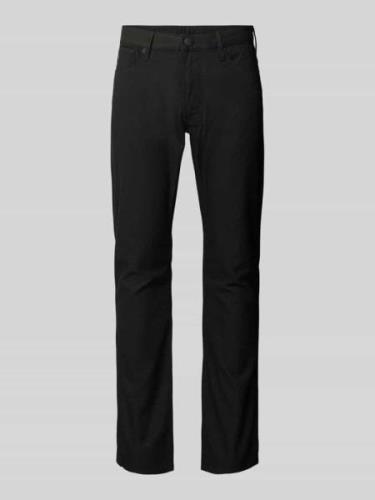 Emporio Armani Regular Fit Hose im 5-Pocket-Design in Black, Größe 34/...