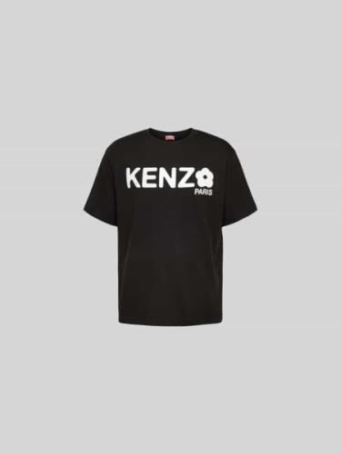 Kenzo T-Shirt mit Label-Print in Black, Größe L