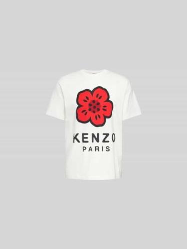 Kenzo T-Shirt aus reiner Baumwolle in Offwhite, Größe L