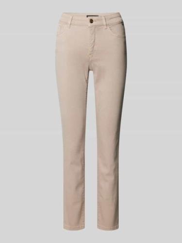 Marc Cain Slim Fit Jeans im 5-Pocket-Design in Beige, Größe 34