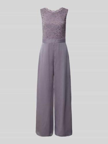 Swing Jumpsuit mit Rundhalsausschnitt in Mauve, Größe 34