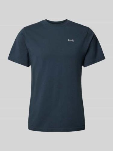 Forét T-Shirt mit Label-Print Modell 'STILL' in Marine, Größe XL