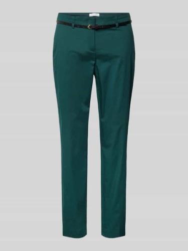 Christian Berg Woman Slim Fit Hose mit Gürtel in Smaragd, Größe 42