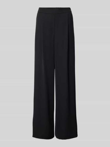 Jake*s Collection Wide Leg Stoffhose mit Bundfalten in Black, Größe 40