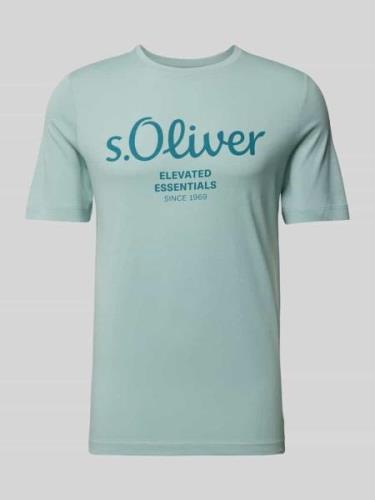 s.Oliver RED LABEL T-Shirt mit Rundhalsausschnitt in Mint, Größe L