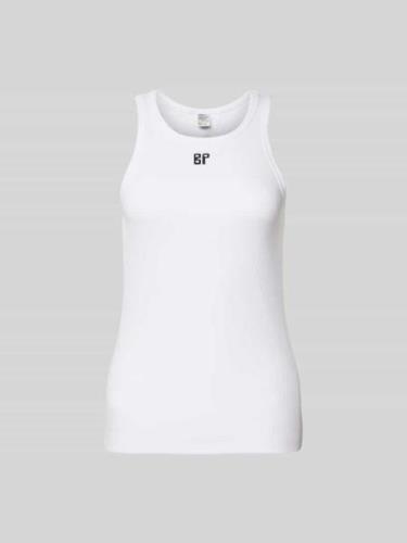 BAUM & PFERDGARTEN Tanktop mit Label-Print in Weiss, Größe L