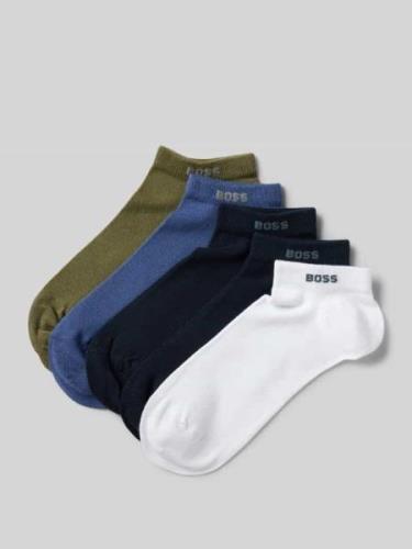 BOSS Sneakersocken mit Label-Stitching im 5er-Pack in Oliv, Größe 43-4...