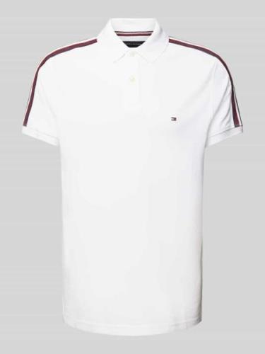 Tommy Hilfiger Regular Fit Poloshirt mit Logo-Stitching in Weiss, Größ...