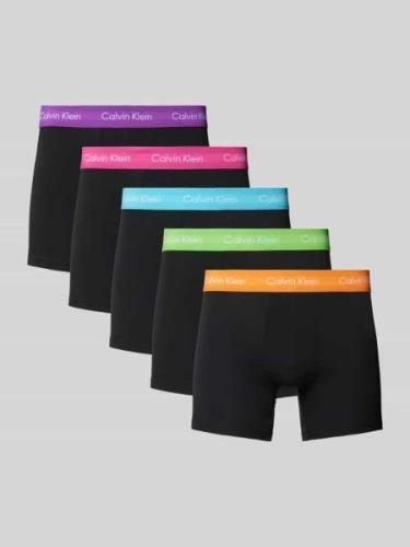 Calvin Klein Underwear Trunks mit Label-Bund im 5er-Pack in Black, Grö...