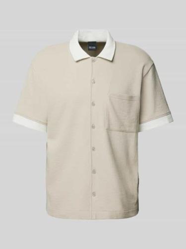 Only & Sons Relaxed Fit Freizeithemd mit 1/2-Arm Modell 'MABON' in Bei...