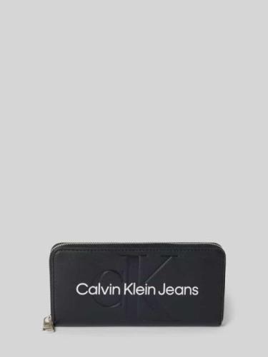 Calvin Klein Jeans Portemonnaie mit Label-Print in Black, Größe 1