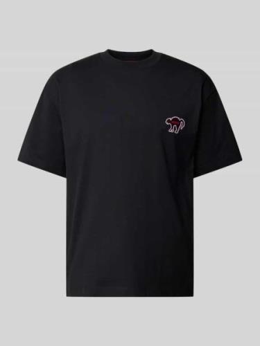 HUGO T-Shirt mit Motiv-Print Modell 'Dimonade' in Black, Größe L